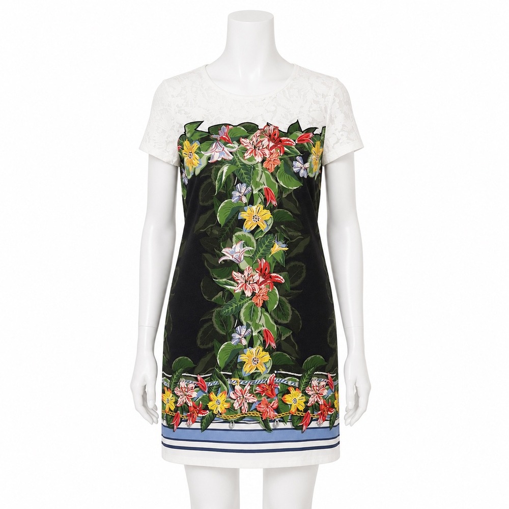 NEW Desigual Natalie Floral T-Shirt Dress‎ Women's Small